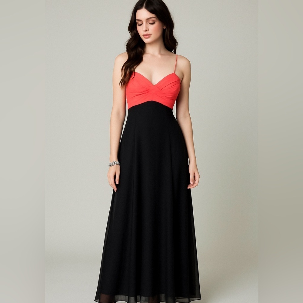 Vintage Y2K 90s Babydoll Pink Rose and Black Fairy Prom Gown Dress Size 8